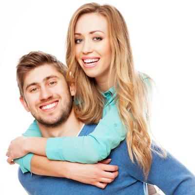 couple with dental bonding