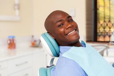 man in a dental chair