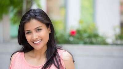 woman with dental bonding in vienna va