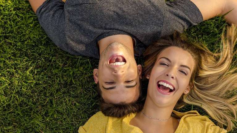 Couple with professional teeth whitening in vienna va