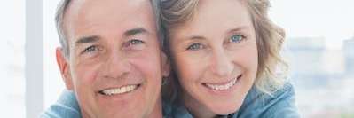 Couple with beautiful smile