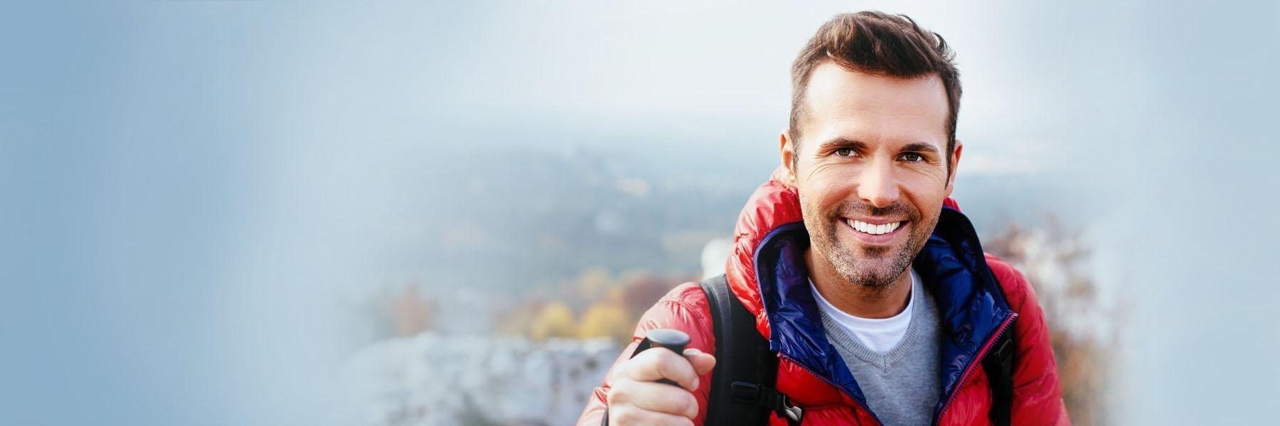man after Invisalign treatment in vienna